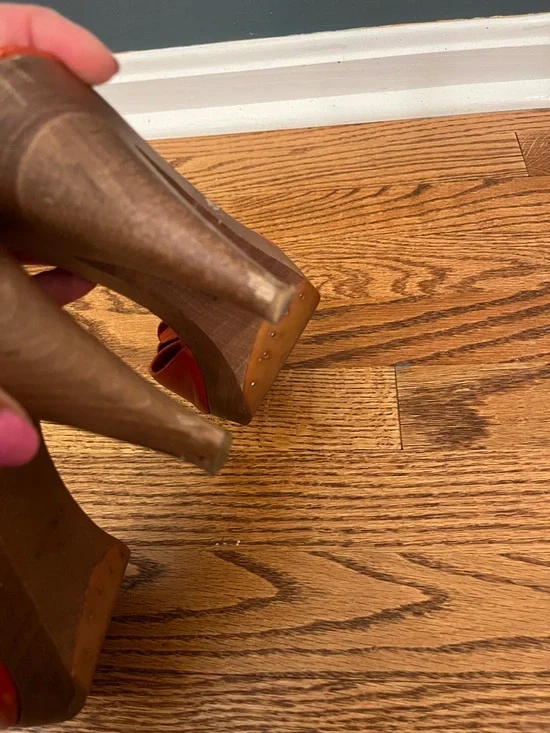 Yves Saint Laurent Orange Leather Slide with Floral Rosette - Picture 8 of 10